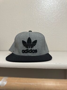 Adidas Grey Crown with Black Trefoil Snapback